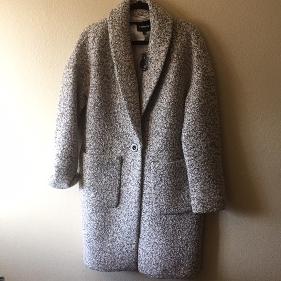 wool blend cocoon coat